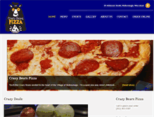 Tablet Screenshot of crazybearspizza.com